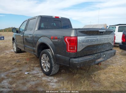 Lot #2991586779 2015 FORD F-150 PLATINUM