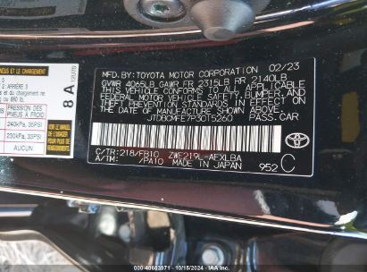 Lot #2992824376 2023 TOYOTA COROLLA HYBRID LE