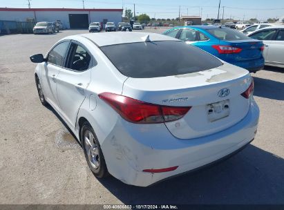 Lot #3042560862 2015 HYUNDAI ELANTRA SE