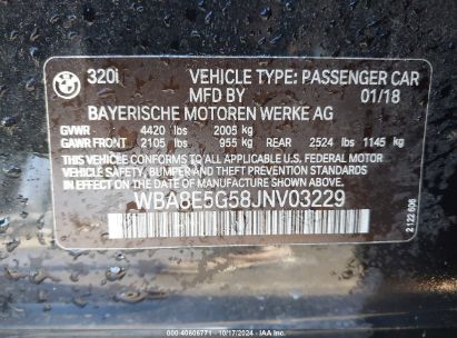 Lot #2992824399 2018 BMW 320I XDRIVE