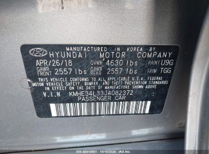 Lot #2992824226 2018 HYUNDAI SONATA HYBRID LIMITED