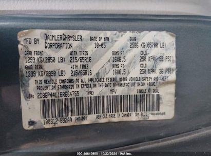 Lot #2992824208 2006 DODGE GRAND CARAVAN SXT