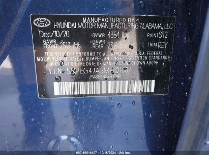 Lot #2995282431 2021 HYUNDAI SONATA SE