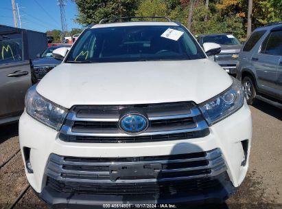 Lot #3005349272 2019 TOYOTA HIGHLANDER HYBRID LIMITED PLATINUM