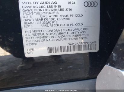 Lot #2990348433 2023 AUDI Q5 PREMIUM 45 TFSI S LINE QUATTRO