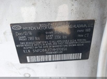 Lot #3035086005 2017 HYUNDAI ELANTRA VALUE EDITION