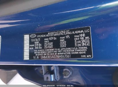 Lot #2995298733 2022 HYUNDAI TUCSON SEL