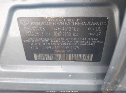 Lot #2995298728 2009 HYUNDAI SONATA LIMITED V6