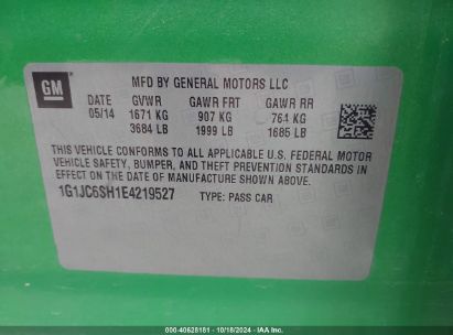 Lot #3053064721 2014 CHEVROLET SONIC LT AUTO