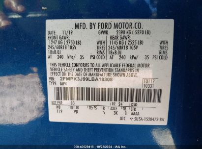 Lot #2995298450 2020 FORD EDGE SEL