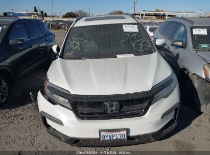 Lot #2995301024 2021 HONDA PILOT AWD BLACK EDITION