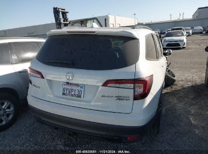 Lot #2995301024 2021 HONDA PILOT AWD BLACK EDITION