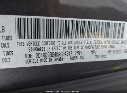 Lot #3013938873 2019 DODGE GRAND CARAVAN SE