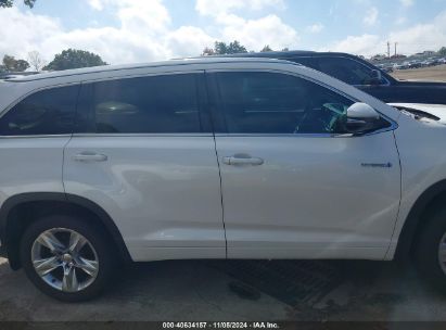 Lot #3005348906 2015 TOYOTA HIGHLANDER HYBRID LIMITED PLATINUM V6