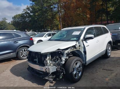 Lot #3005348906 2015 TOYOTA HIGHLANDER HYBRID LIMITED PLATINUM V6