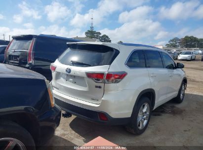 Lot #3005348906 2015 TOYOTA HIGHLANDER HYBRID LIMITED PLATINUM V6