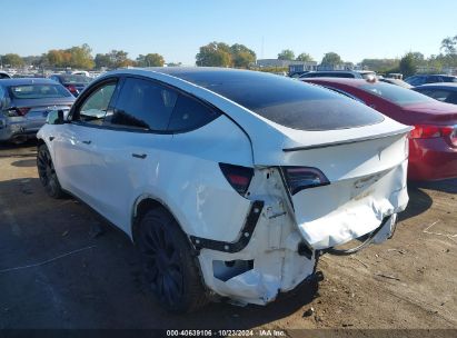 Lot #2995281774 2023 TESLA MODEL Y AWD/PERFORMANCE DUAL MOTOR ALL-WHEEL DRIVE