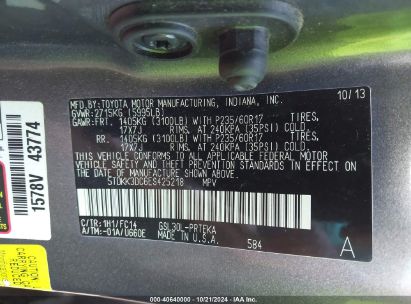 Lot #2991586648 2014 TOYOTA SIENNA LE V6 8 PASSENGER