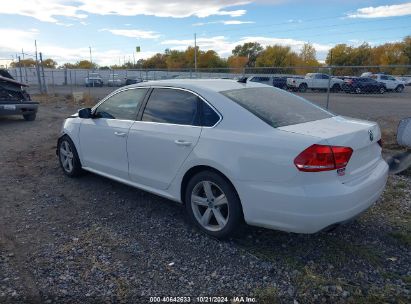 Lot #3035089495 2013 VOLKSWAGEN PASSAT 2.5L SE