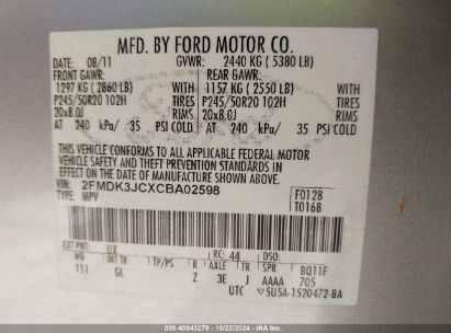 Lot #2992823609 2012 FORD EDGE SEL