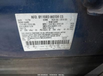 Lot #2995298065 2021 FORD EXPLORER XLT