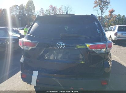 Lot #3035075545 2015 TOYOTA HIGHLANDER XLE V6