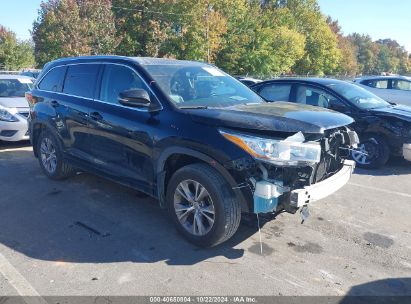 Lot #3035075545 2015 TOYOTA HIGHLANDER XLE V6