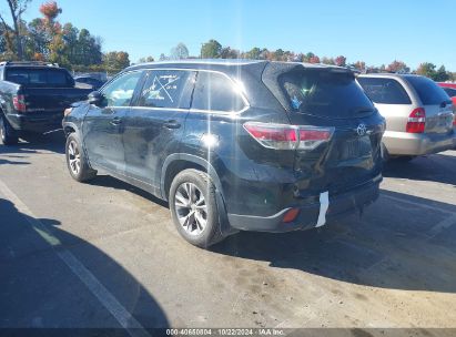 Lot #3035075545 2015 TOYOTA HIGHLANDER XLE V6