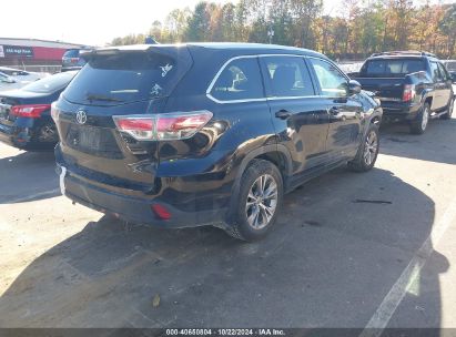 Lot #3035075545 2015 TOYOTA HIGHLANDER XLE V6