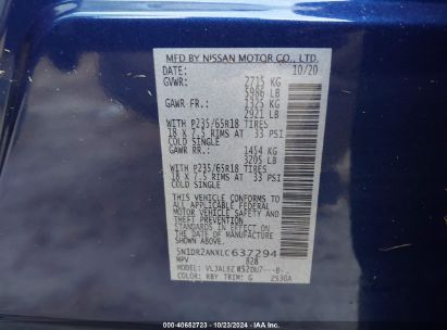 Lot #2990348214 2020 NISSAN PATHFINDER S 2WD