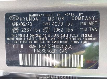 Lot #2992823719 2023 HYUNDAI ELANTRA HYBRID LIMITED