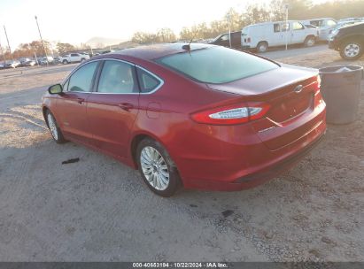 Lot #2991586534 2015 FORD FUSION HYBRID SE