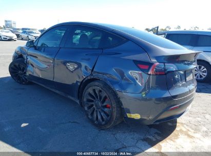 Lot #3035095458 2022 TESLA MODEL Y PERFORMANCE DUAL MOTOR ALL-WHEEL DRIVE