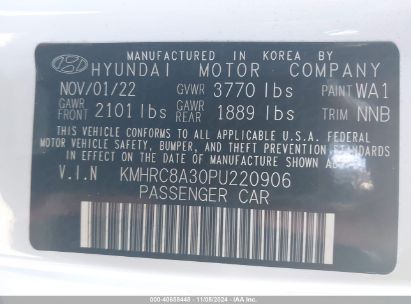 Lot #2992820717 2023 HYUNDAI VENUE LIMITED