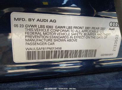 Lot #2992833641 2023 AUDI S8 TFSI QUATTRO TIPTRONIC