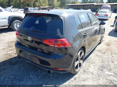 Lot #2994068063 2015 VOLKSWAGEN GOLF GTI 2.0T SE 4-DOOR