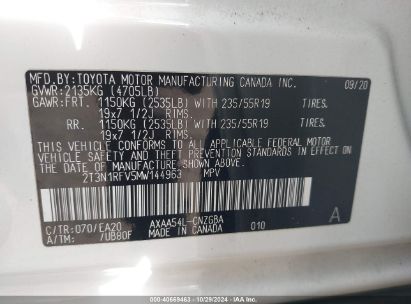 Lot #2995297530 2021 TOYOTA RAV4 LIMITED