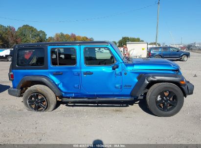 Lot #3050080573 2022 JEEP WRANGLER UNLIMITED SPORT ALTITUDE 4X4