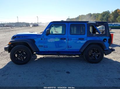 Lot #3050080573 2022 JEEP WRANGLER UNLIMITED SPORT ALTITUDE 4X4