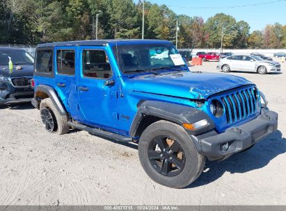 Lot #3050080573 2022 JEEP WRANGLER UNLIMITED SPORT ALTITUDE 4X4