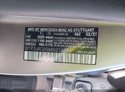 Lot #3053064269 2021 MERCEDES-BENZ CLA 250