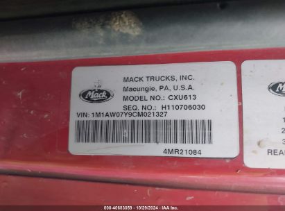 Lot #2997764790 2012 MACK 600 CXU600