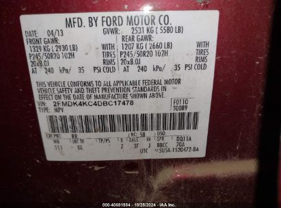 Lot #3035085448 2013 FORD EDGE LIMITED