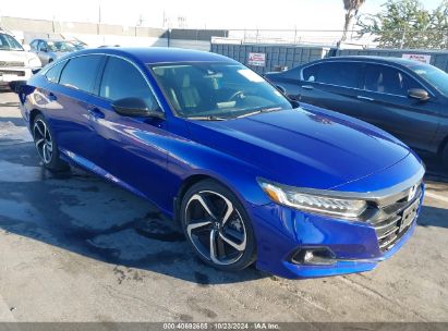 Lot #2997781914 2021 HONDA ACCORD SPORT SPECIAL EDITION