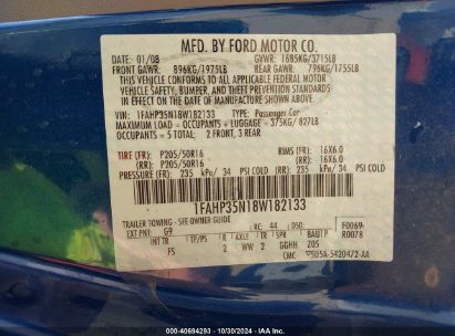 Lot #2992822862 2008 FORD FOCUS SE/SES