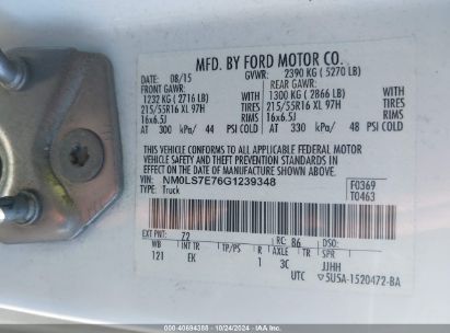 Lot #2992835206 2016 FORD TRANSIT CONNECT XL