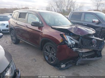 Lot #2995297010 2021 HONDA PASSPORT AWD EX-L