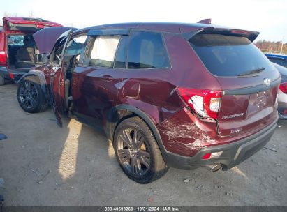 Lot #2995297010 2021 HONDA PASSPORT AWD EX-L