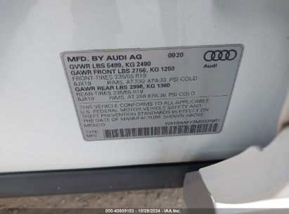 Lot #2992816789 2021 AUDI Q5 PREMIUM PLUS 45 TFSI QUATTRO S TRONIC