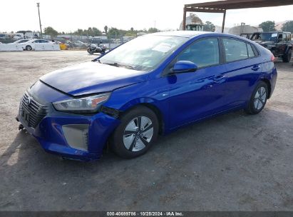 Lot #3035095491 2019 HYUNDAI IONIQ HYBRID BLUE